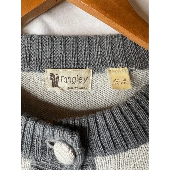 Vtg Rangley L Mallard Duck Scenic Cardigan Sweater Wool Blend grandpacore Read - Picture 5 of 13